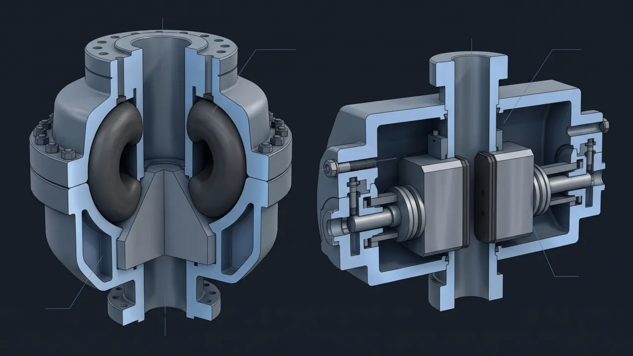 Annular Preventer vs. Ram Preventer – How Each One Seals - 3D Cutaway Animation