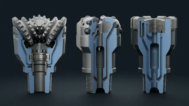 Drill Bit Types – Roller Cone, PDC and Diamond Bits Compared - 3D Cutaway Animation