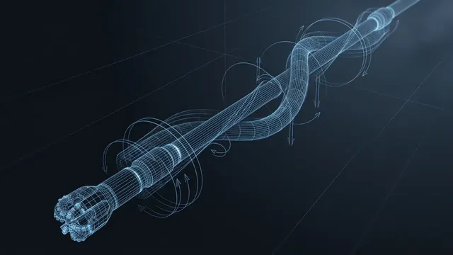 Drill String Vibration – Stick-Slip, Whirl and Bit Bounce - 3D Wireframe Animation