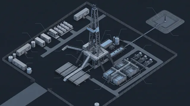 Drilling Rig Layout – Where Everything Sits on Location - 3D Animation