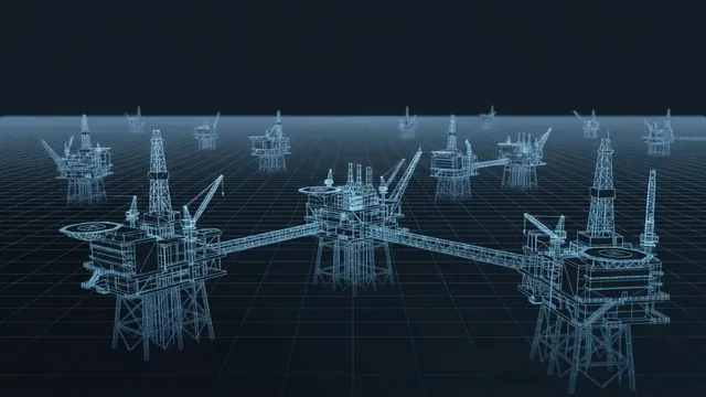 How Many Oil Rigs Are in the Gulf of Mexico? - 3D Wireframe Animation