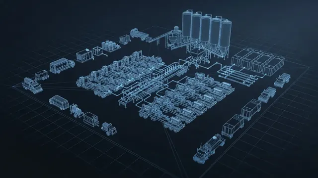 The Hydraulic Fracturing Process – Step by Step on a Frac Site - 3D Wireframe Animation