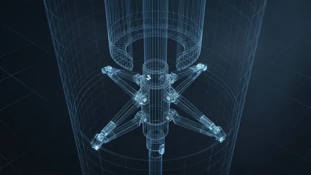 Underreamers and Hole Openers – Enlarging the Hole - 3D Wireframe Animation