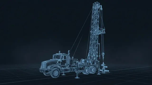 What Does a Workover Rig Do? - 3D Wireframe Animation