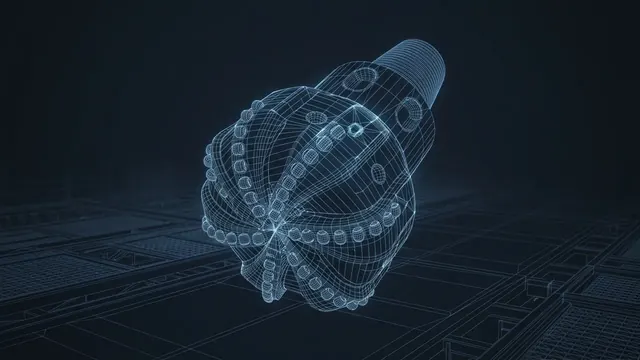What Is a PDC Bit? - 3D Wireframe Animation