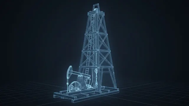 Who Invented Oil Rigs? – A Short History of Drilling - 3D Wireframe Animation