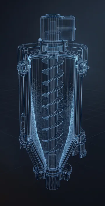 Decanter Centrifuges – What They Do on a Drilling Rig - 3D Wireframe Animation