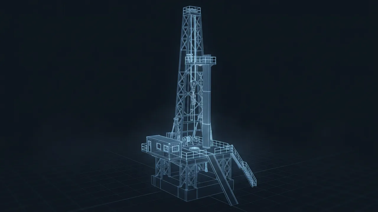Drilling Rig Crew Positions – Roughneck to Toolpusher - 3D Wireframe Animation