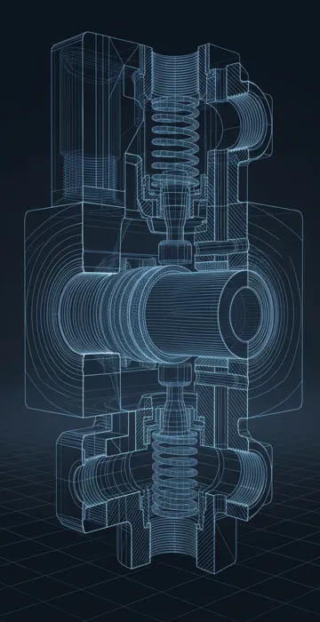 Frac Pumps – Fluid Ends, Power Ends and Electric Fleets - 3D Wireframe Animation