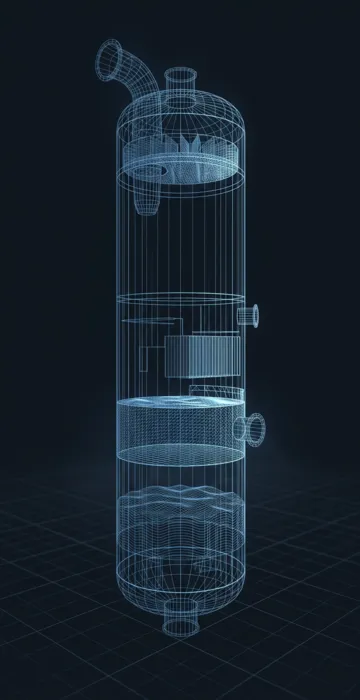 How Does a Production Separator Work? - 3D Wireframe Animation
