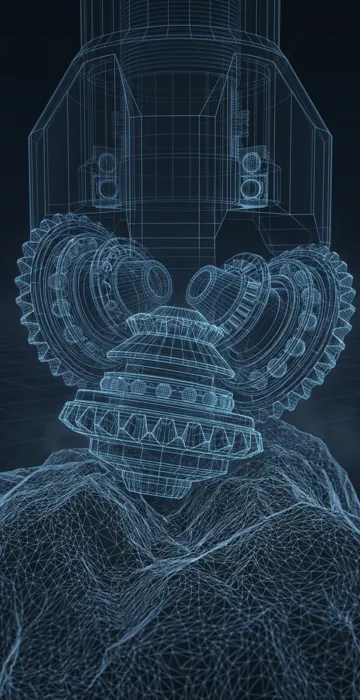 How Does a Tricone Bit Work? - 3D Wireframe Animation