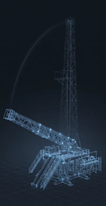 How Is an Oil Rig Built? – Substructure, Mast and Floor - 3D Wireframe Animation