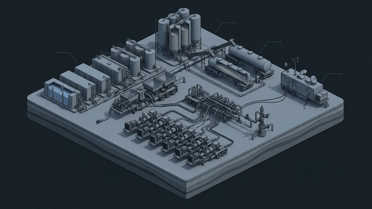 Hydraulic Fracturing Equipment – What's on a Frac Spread - 3D Animation