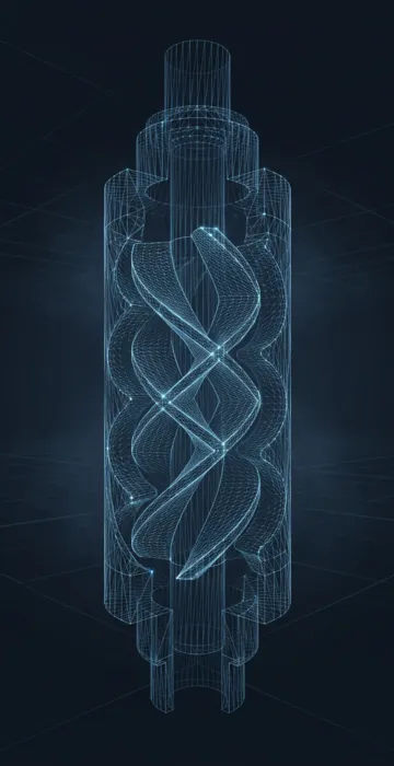Mud Motors – How Downhole Motors Turn and Steer the Bit - 3D Wireframe Animation