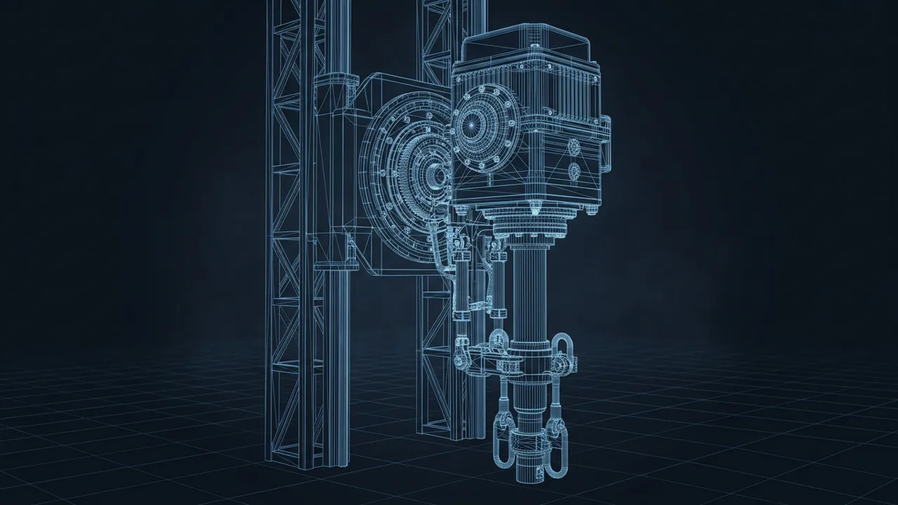Drilling Rig and Oilfield 3D Animation Services - 3D Wireframe Animation