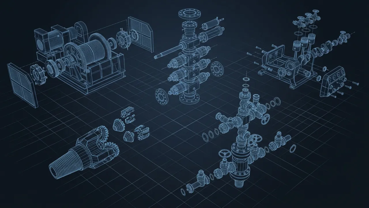 Oilfield Equipment List – Names Every Newcomer Should Know - 3D Wireframe Animation