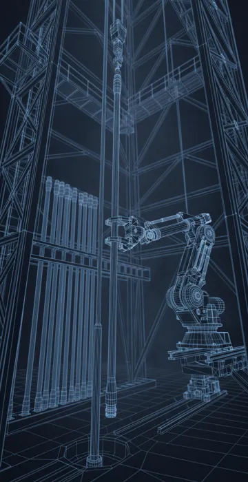 Pipe Handling Systems – Catwalks, Racking and Pipe Movers - 3D Wireframe Animation