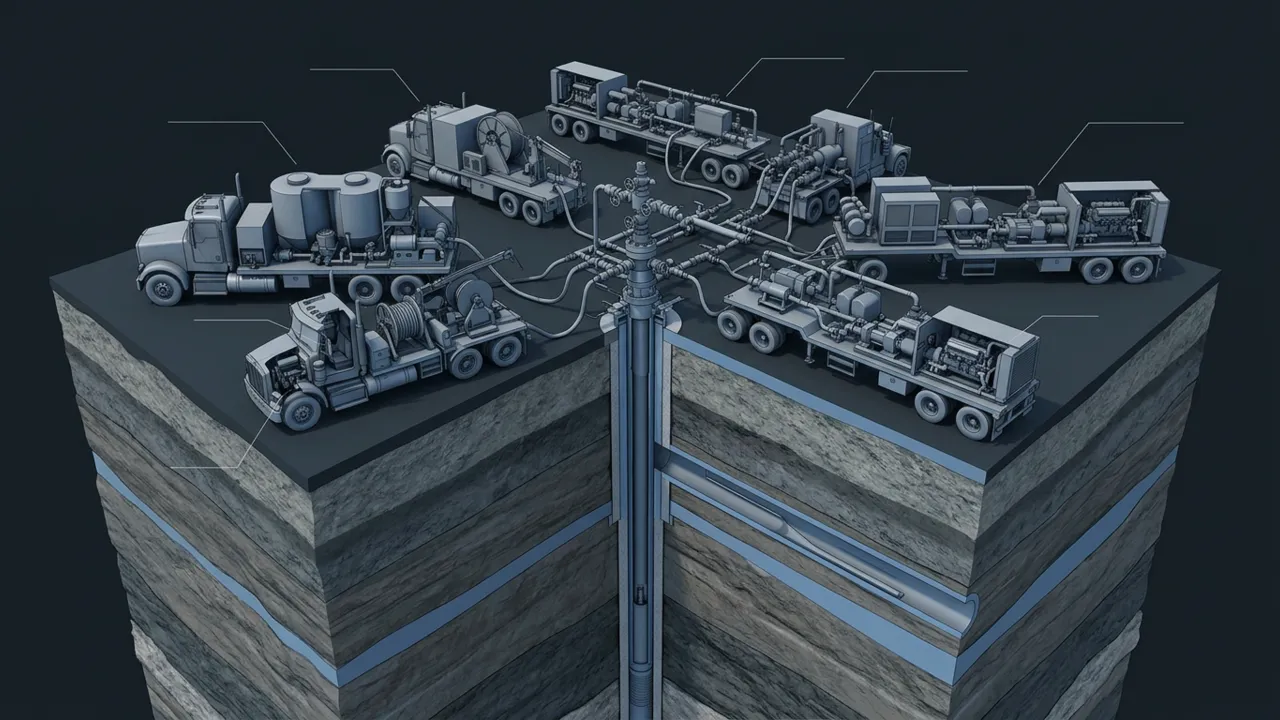 Types of Oilfield Services – Who Does What on a Well - 3D Cutaway Animation