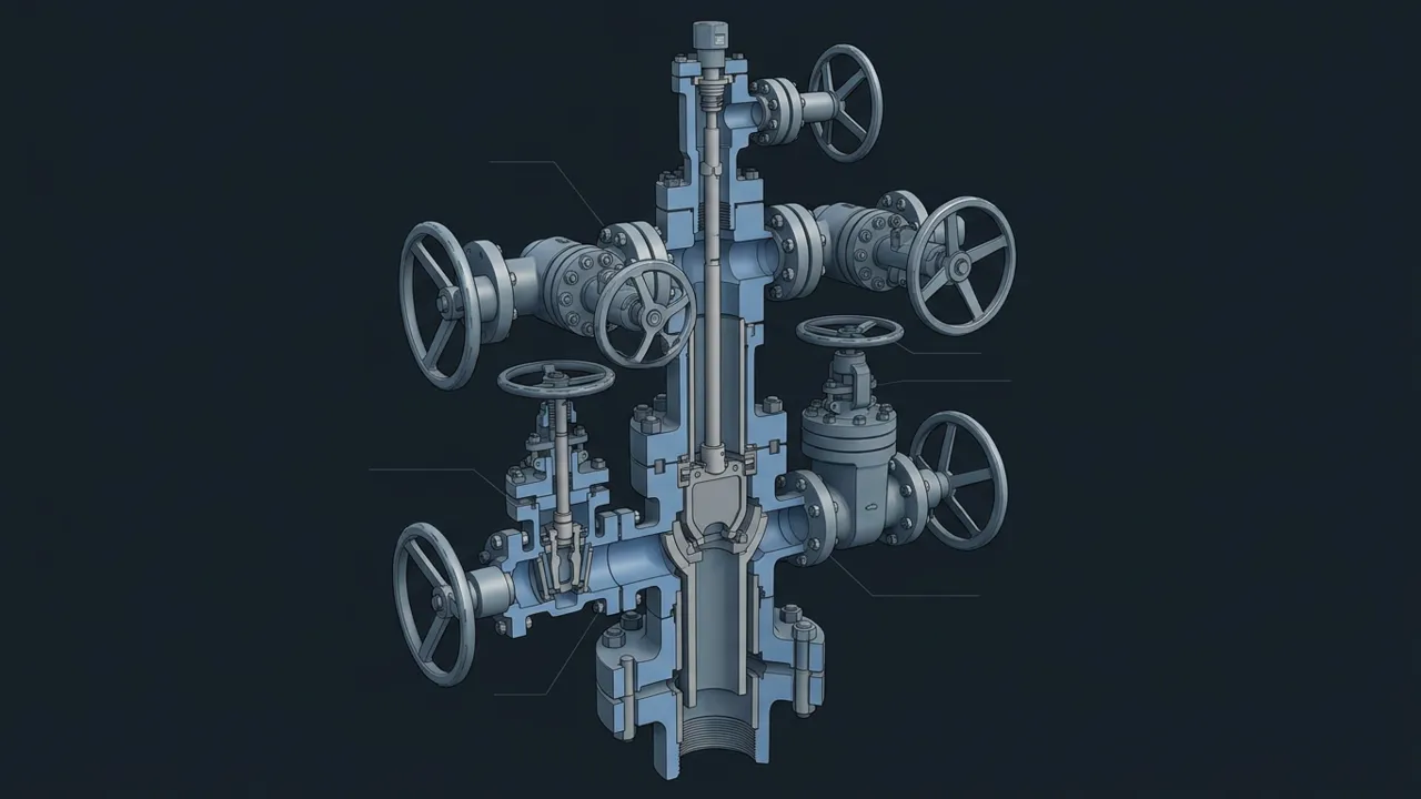 Wellhead vs. Christmas Tree – What's Bolted on Top of a Well? - 3D Cutaway Animation