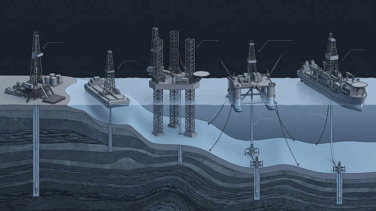 What Are the Main Types of Drilling Rigs? – Land and Offshore - 3D Cutaway Animation