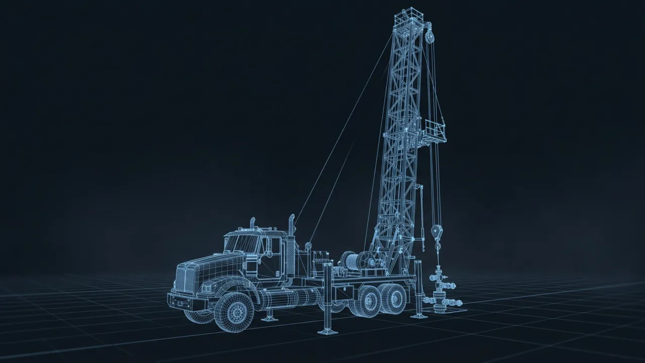 What Does a Workover Rig Do? - 3D Wireframe Animation
