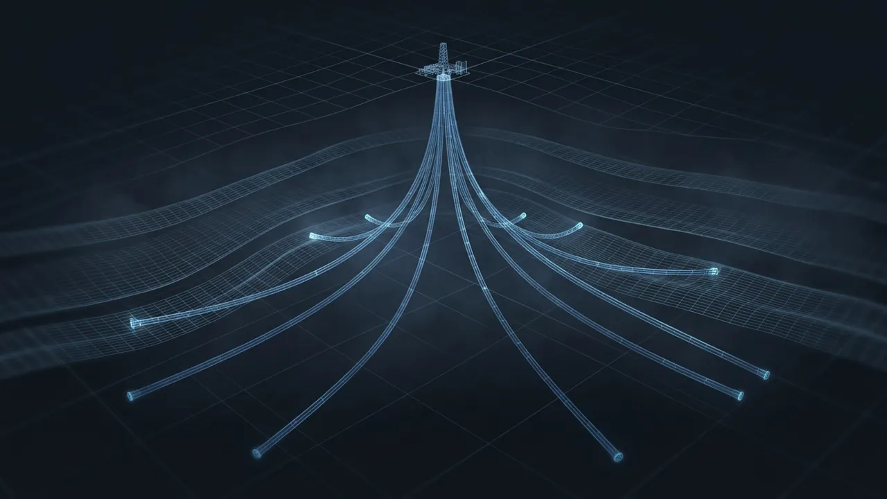 What Is Directional Drilling? – Why Wells Don't Go Straight Down - 3D Wireframe Animation